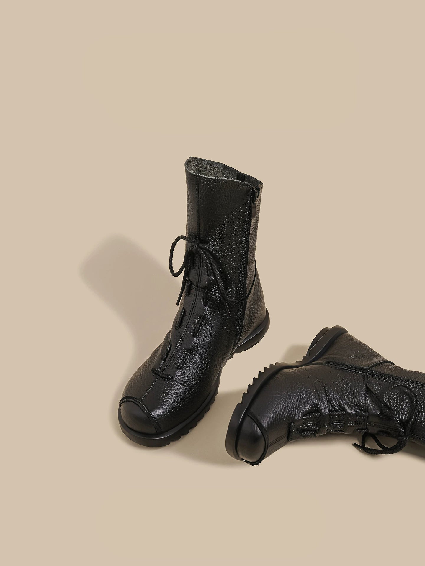 Soft-Leather Mid Boots