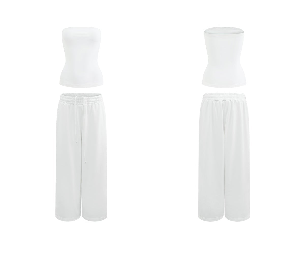 White Bandeau / Sweatpants