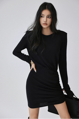Black Pleated Dress