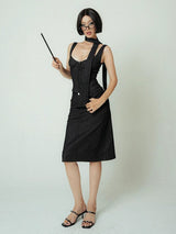 Black Tie Denim Dress