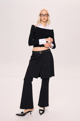Asymmetrical Layered Top - Black