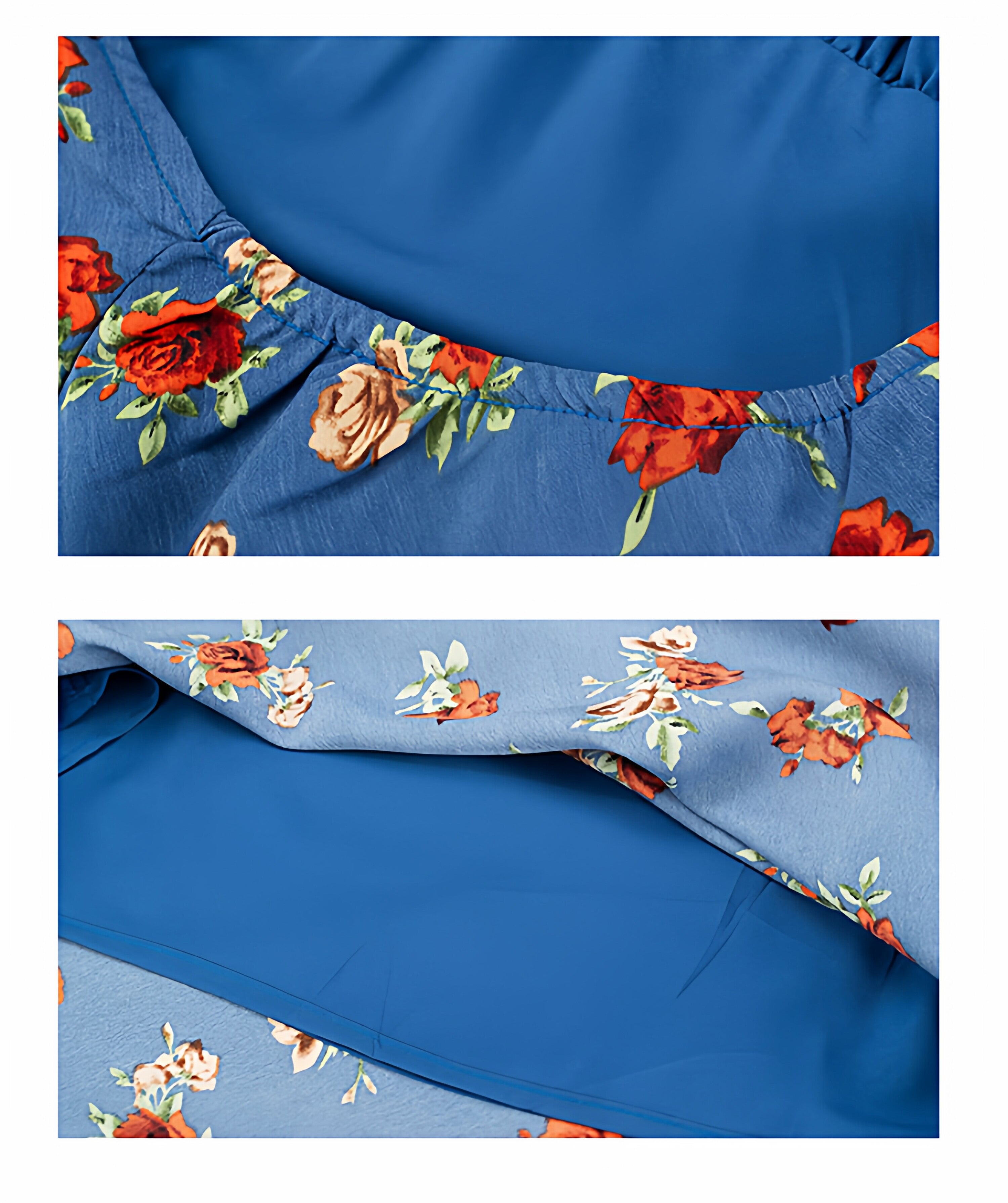 Azure Garden Halter Dress