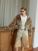 Eco Fur Cropped Jacket