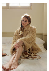 Plush Coat - Milk tea