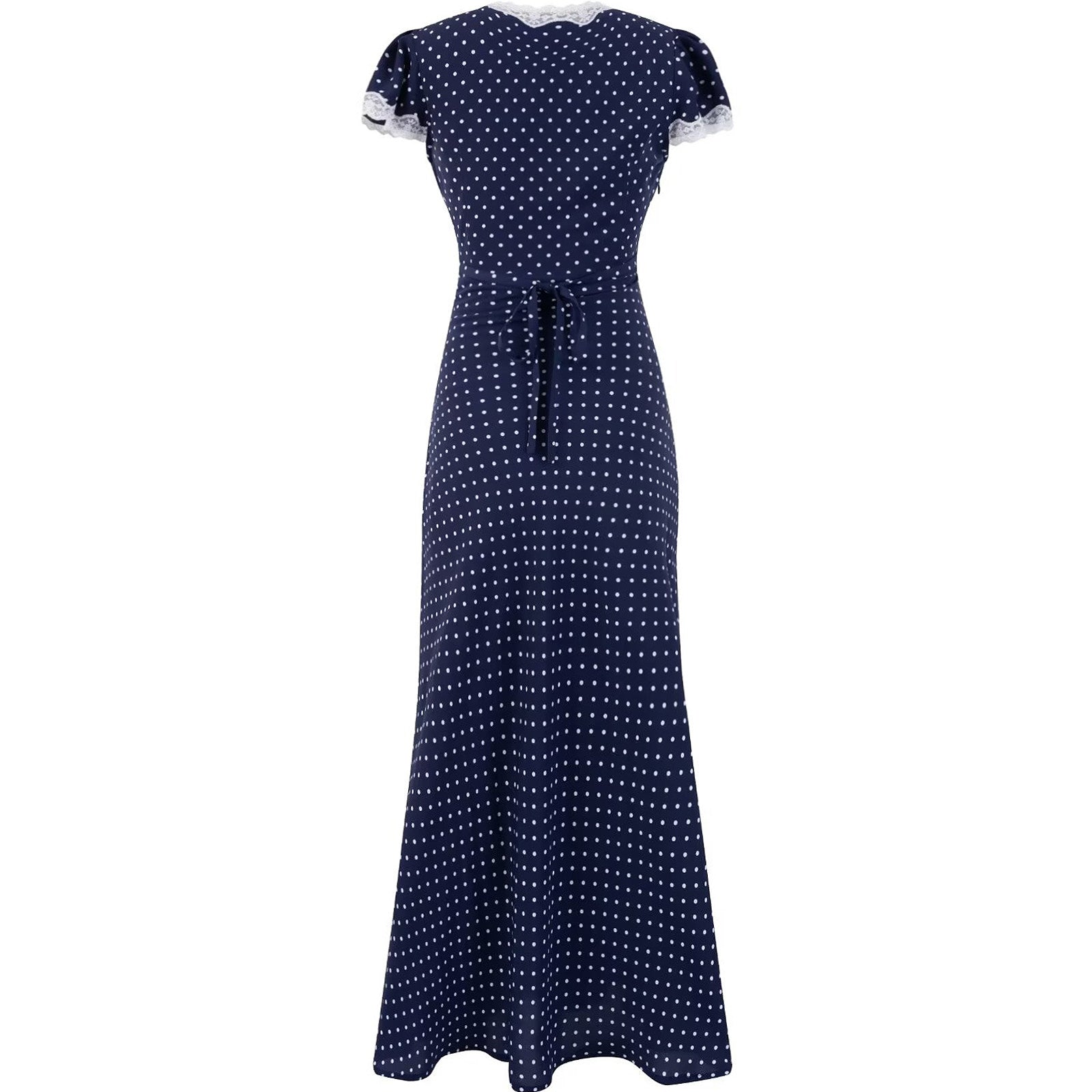Midnight Dot Lace Dress