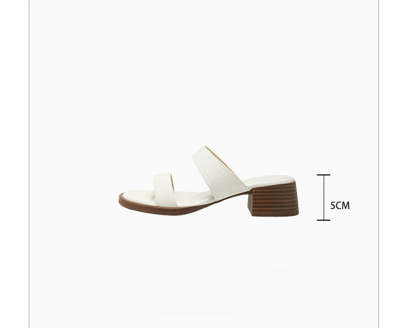 Double Strap Low Heel (Black)