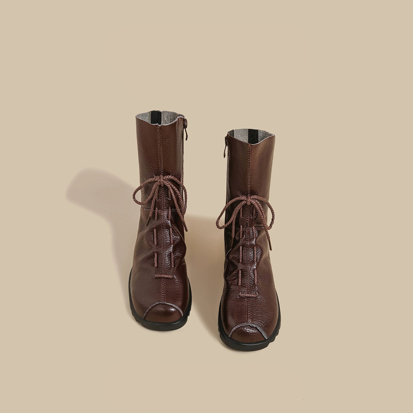 Soft-Leather Mid Boots