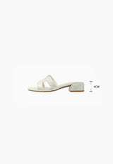 Strap Low Heel Sandals (Black)