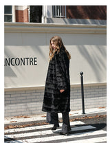 Black Silky Fur Coat