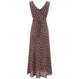 Mocha Dot V-Neck Dress