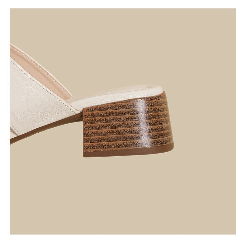Double Strap Low Heel (Brown)
