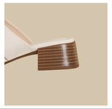 Double Strap Low Heel (Cream)