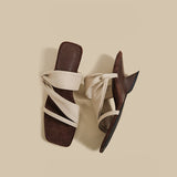 Twist Sculpted Heel Sandals (Beige)