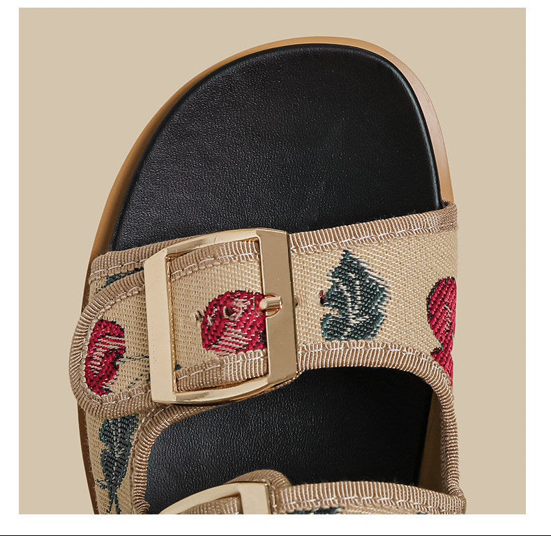 Cherry Strap Comfort Sandals
