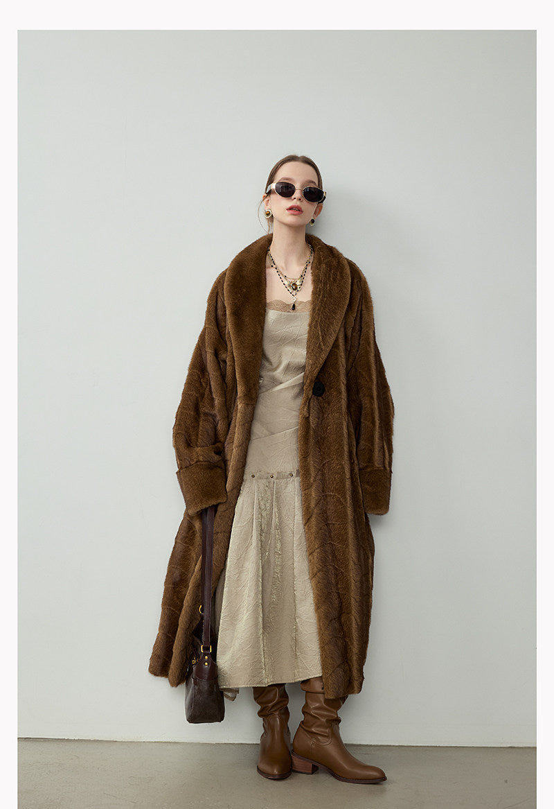 Ultra-Soft Fur Coat - Golden Brown