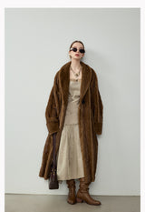 Ultra-Soft Fur Coat - Golden Brown