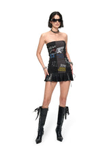 Punk Print Bandeau Dress