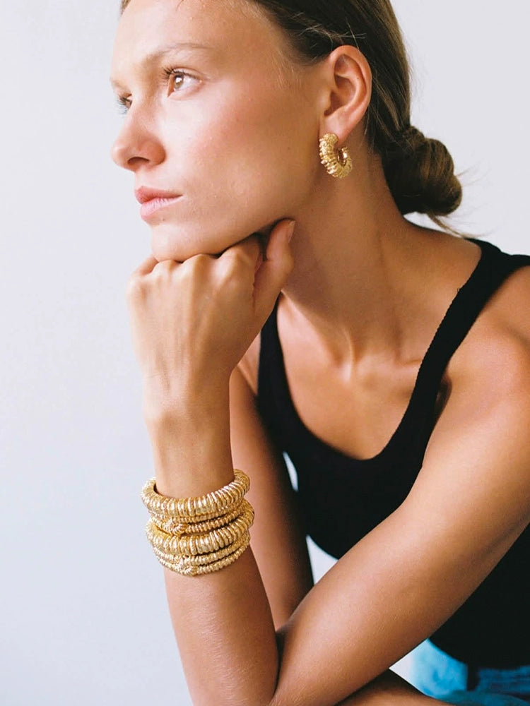 Gold C-Hoop Earrings