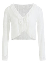 Sheer Lace Tie Cardigan