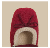 Faux-Fur Mary Jane Flats