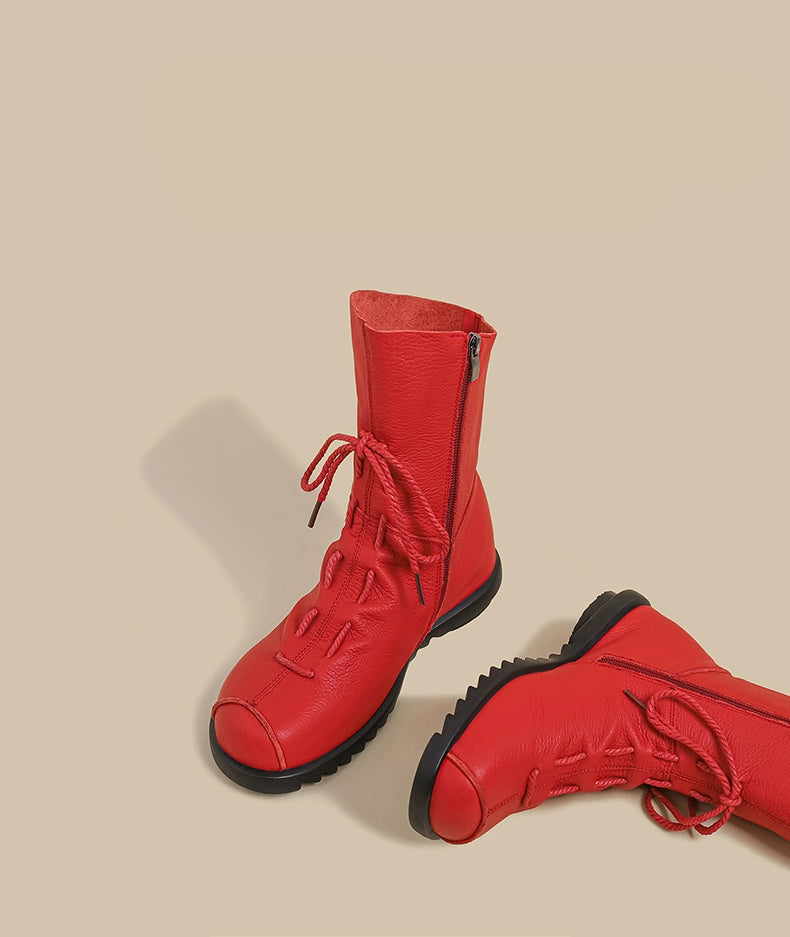 Soft-Leather Mid Boots
