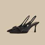 Bow-Detail Slingback Stiletto Heels