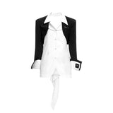 Black White Shirt Suit