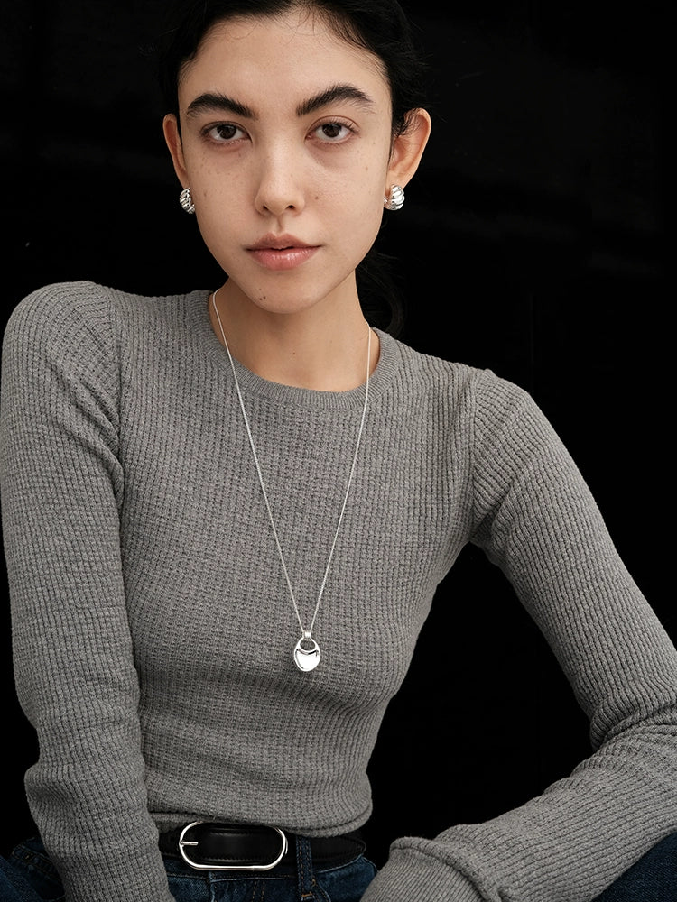 Silver Long Necklace