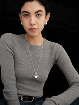 Silver Long Necklace