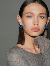 Blue Enamel Earrings