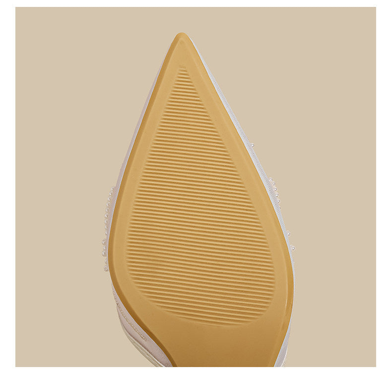 Embroidered Lace Slingback Heels