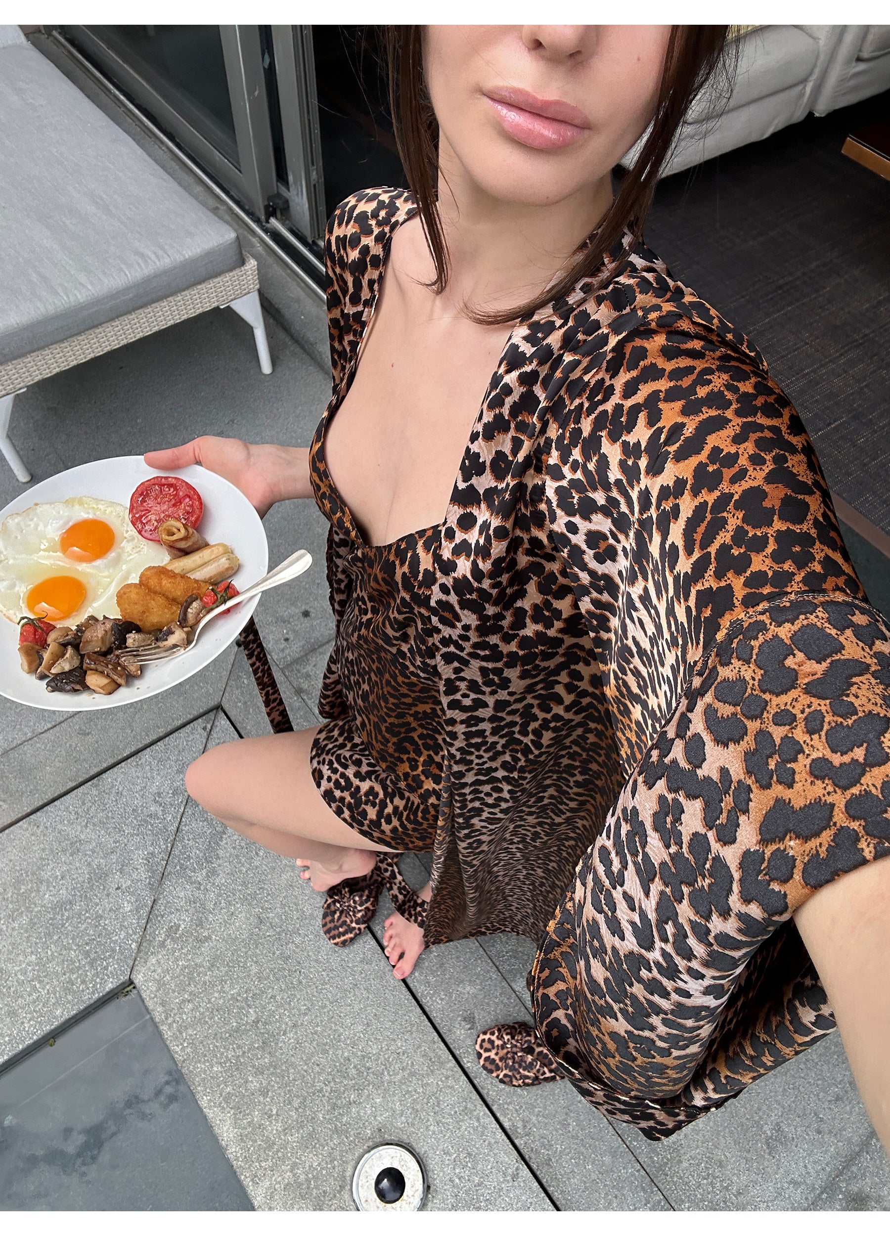 Leopard Satin Pajama-Three Piece