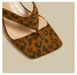 Wedge Flip Sandals (Leopard)