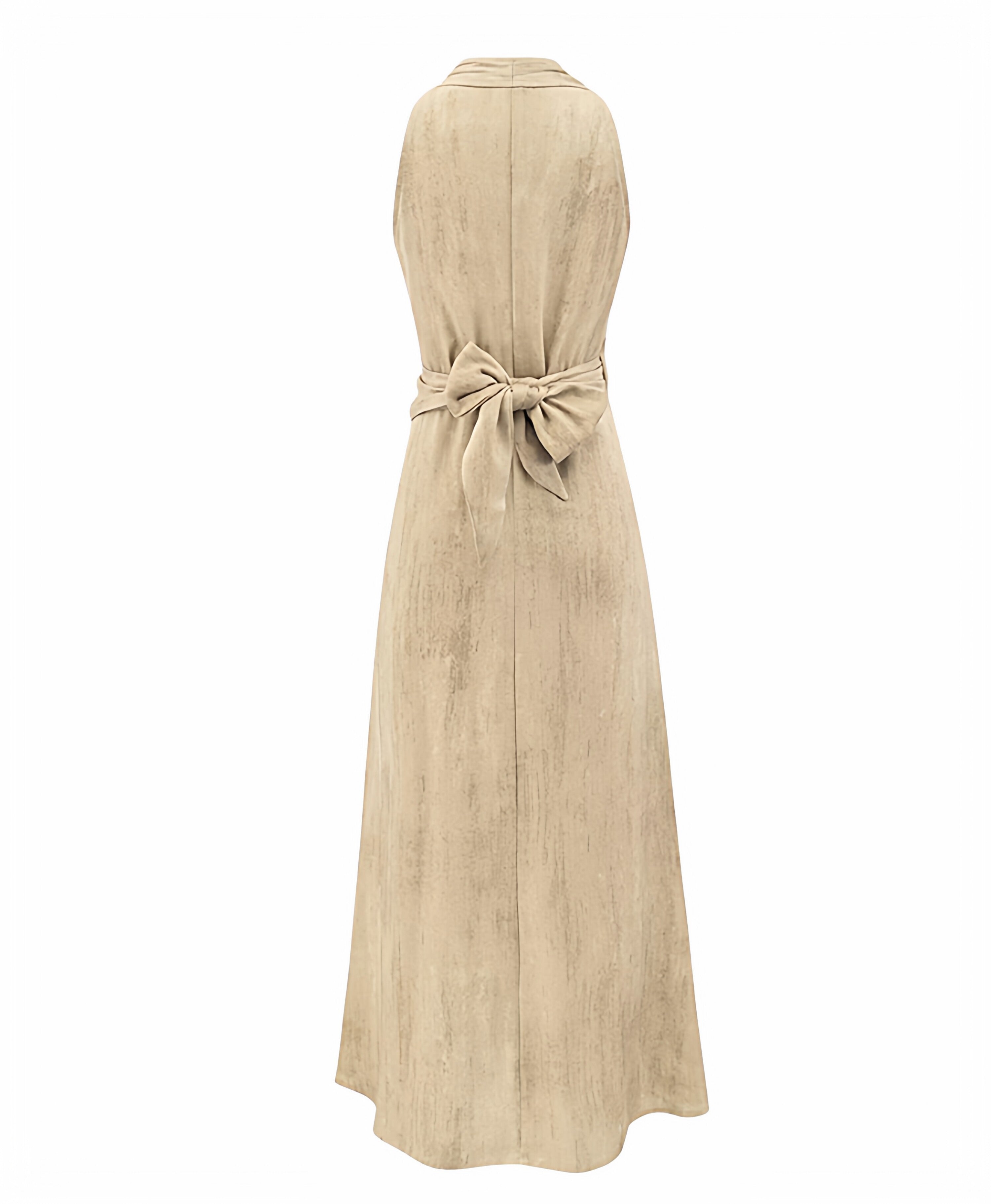Sand Wrap V-Neck Dress