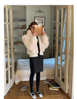 Hooded Cropped Fur Jacket