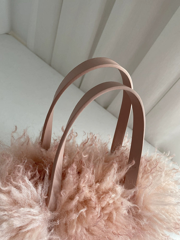 Gradient Faux-Fur Tote Bag