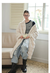 White Silky Fur Coat