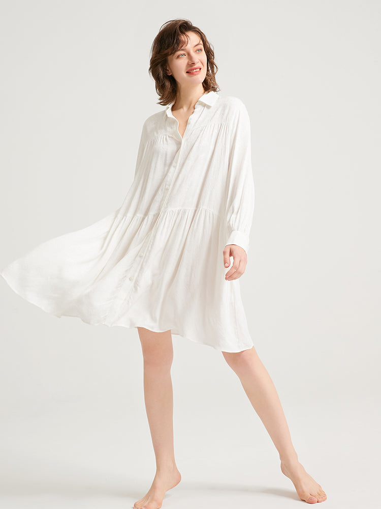 Soft Drape Shirt Dress