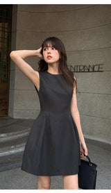 Structured Flare Mini Dress