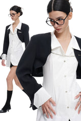 Black White Shirt Suit