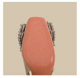 Crystal Bow Block-Heel Slingbacks