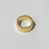 Ribbed Crystal Ring