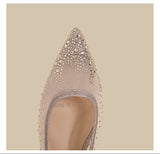 Crystal Mesh Pointed Slingback Heels