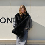 Black Fur Scarf