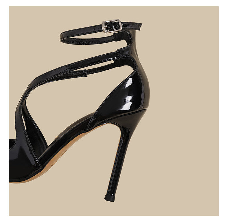 Gloss Strap Stiletto Sandal