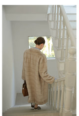 Light Gold Silky Fur Coat