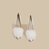 Plush Fur Pointed Heels