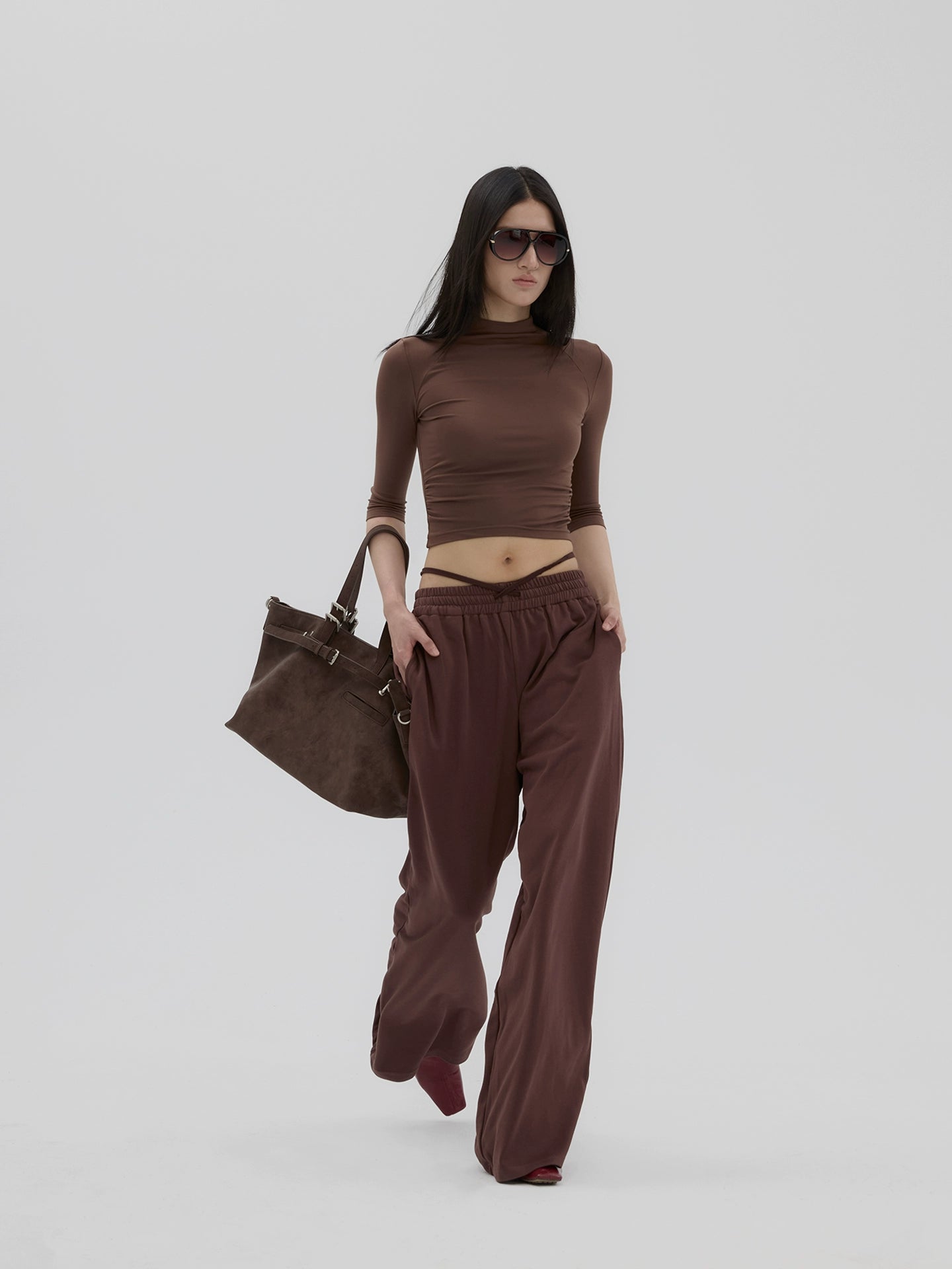 Brown Top & Sweatpants