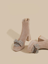 Crystal Bow Boots