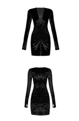 Velvet Deep V Dress